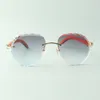 Exquisite classic sunglasses 3524027 with natural orange wooden temples glasses size 18135 mm9797562