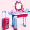 Kinderen Make-up Doe alsof Playset Dressing Table koffer speelgoed met licht en geluid schoonheid doen alsof Speel speelgoed verjaardagscadeau LJ201009