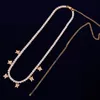 Butterfly Necklace 14k Gold Plated Iced Out Tennis Chain Choker CZ Hip Hop Bling Smycken Mens Fashion Halsband9579118