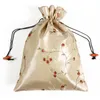 200PCs Traditionell Kinesisk Förvaring Bag Broderd Drawstring Storage Bag Kvinnor Highheel Silk Shoe Bags Peoch Purse 27 * 37cm