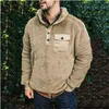 Winter Sherpa Fleece Sweater Plus Size 3XL Fluffy Pullover Plaid Warm Streetwear Teddy Sweaters 220105