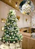 30PCS Palle per albero di Natale Ornamenti 6CM Oro bianco dipinto Festivo matrimonio appeso ornamento Decorazione del partito di Natale 201203