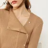 AMII minimalism Autumn Winter Women's Sweater Solid Stripe Slim Fit Single-Breasted Women Cardigan Female Sweater Tops 12030427 201223