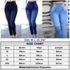 Vrouwen stretchy denim jeans broek slim fitted casual zwart blauw skinny hoge taille buttons streetwear broek