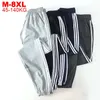 السراويل العرقية الرجال الأسود رمادي القطن sweatpants كبيرة الحجم الرجال السراويل زائد الحجم 6xl 7xl 8xl 8xl الركضين مخطط السراويل الرياضية الرجل 201118