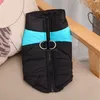 Vêtements de chien automne hiver gilet chaud gilets de chien de compagnie manteaux avec des anneaux de laisses