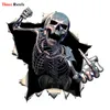 Three Ratels ALWW20213 15x15cm metal angry skeleton skull with Beard Premium funny auto sticker decals car3145645
