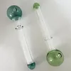 Glass Oil Burner Pipe 4.8 inch Thick Pyrex Smoking Dry Herb Tobacco Burning Tube Handle Nail Hand Pipes