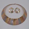 Brincos Colar de alta qualidade Dubai Jewelry Sets 3Color Brincho