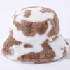 Vendita calda-Nuova moda cappello invernale spesso caldo da donna Flat Top Packable Bucket Cap Ladies Soft Fleece Hats for Women Female Panama Hat