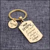 Party Favor Event & Supplies Festive Home Garden Keychains Custom Piece Tag Dad Papa Keychain Memorial Gift Lettering Engraved Personalized