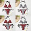 Hot Reversible Swimwear Leopard Bikini Set Two Piece Swim Suit Printing Swimsuit Sexy For Holiday Bathing Suits Sexy pad tags