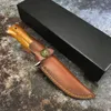 Damascus hunting knife forged Damask steel ebony handle high grade knives suitable for outdoor camping survival tools or collection