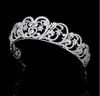 Royal Diana Crown Zircon Tiara CZ Cubic Zirconia Luxury Poadband Wedding Bridal Women Prom Headpiece Silver Headdress Hair Accesso181H