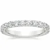 AEW Solido 14K 585 Oro bianco 12ctw 2mm DF Colore Moissanite Eternity Wedding Band Moissanite Anello per donna Anello da donna J01123790845