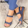 summer women's flat sandals female open-toe artificial leather shoes women casual Roman style ladies gladiator 2020 new Q1208