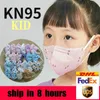 3-8 8-15 Jahre Kinder KN95 Masken Kinder Designer Einweg-Gesichtsmaske 5 Schichten Schutz für Schüler Jungen Mädchen ffp2 Mascarilla masque enfant in US-Lagerbestand