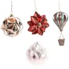 Christmas decorations glass painted specialshaped ball red flower air balloon shape pendant window scene layout ornaments 201027