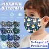 2022 KN95 masque masque de protection jetable non-tissé tissu soufflé à l'état fondu masques anti-poussière cinq couches respirant