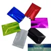 100Pcs Glossy Open Top Aluminum Foil Storage Packaging Pouch Mylar Foil Food Crafts Vacuum Seal Candy Packing Bags