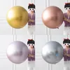 Partijdecoratie 1pc 36 inch enorme chroom metalen latex ballonnen big size globos ballon boog garland verjaardag navidad decoratie1