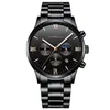 Caijiamin-CrRju Chronograph Quartz Horloge Mannen Eenvoudige Mode Casual Jurk Rvs Horloges 30 M Dagelijkse Waterdichte Datum Relogio
