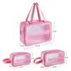 أكياس مكياج شفافة PVC Women Women Wash Bag Organizer سعة كبيرة من مستحضرات التجميل.