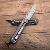 Маленький складной нож VG10 Damascus Steel Blade Blade TC4 Titanium Alloy EDC карманные ножи с розничной коробкой