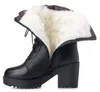 2020 Yeni Kış Kadın Botları Orijinal Deri Moda Botları Sıcak Yün Giden Yüksek Topuklu Siyah Büyük Boyut Pamuk Ayakkabı1