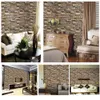 Bole de parede 3D 10 metros de tijolos de tijolo Efeito rústico de adesivo Autadensivo para sala de estar TV de cozinha TV L0712 Y200103