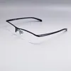 İş tarzı çerçevesiz erkek gözlük titanyum alaşım yüksek kaliteli iş gözlük P8219 serin tasarımcı erkekler gözlük kılıf ile