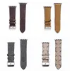 Cinturini intelligenti di lusso G Designer per Apple Watch Band 49MM 41mm 45mm 42mm 38mm 44mm Cinturini regalo iwatch 8 7 6 5 4 band Fashion s Bracciale in pelle Stampa strisce
