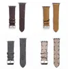 Luxury G Designer Smart Straps for Apple Watch Band 49MM 41mm 45mm 42mm 38mm 44mm Gift Watchbands iwatch 8 7 6 5 4 band Fashion s Leather Bracelet Wristband Print Stripes