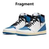 Basketskor Hög UNC Patent Leather Hyper Royal Mocha 1 1S hyllning till University Blue Sport Designer Sneakers Trainers 36-48