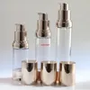 20ml 30ml 40ml Empty Refillable Bottles Travel Essential Lotion Purple Gold Airless Pump Essence Bottle Maquiagem 10pcspls order