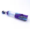 Octagonal Silicon Dab Straw Smoking Bong Oil Burner Acrylic Dabber Water Pipe with 10mm Titanium Nail Tip Portable Travel