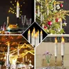 12/24 stks LED Vlamloze Taper Candles 6.5 "Tall Tapered Candle Batterij Operated Warm White Flicking Flame Handheld Candlesticks H1222