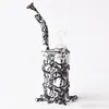 Drum Siliconen Bong Water Pijpen 8 "Inch Draagbare Camouflage Rigs Afneembare Hookahs Unbreakable Smoking Oil Concentrate Pipe