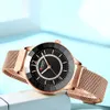 Curren New Fashion Quartz Mesh Steel Watch 여성을위한 인과 관계 블루 레이디 시계 Bayan Kol Saati 고급 럭셔리 시계 201124