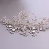 TRiXY H273 Delicate Bridal Headband Wedding Hair Jewelry Sparkly Wedding Tiara and Crown Floral Headpieces for Bride Bridesmaids W2537