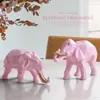 Elephant Figurine 2set żywica do biura domowego El Dekoracja Zwierzę