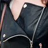 Nerazzurri ماكسي أسود فو الجلود معطف المرأة سستة طويلة الأكمام حزام يتأهل اضافية طويلة زائد حجم الجلود جاكيتات الأزياء 201214