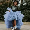 Moda Ruffled Tül Tutu Çocuklar Etek Yüksek Düşük Katmanlı Çocuk Düğün Parti Etekler Mommy Ve Me Doğum Günü Partisi Elbise Photoshoot