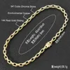 Hip Hop Micro Paved Cubic Zirconia Bling Iced Out 8mm Geometric Square Box Link Chain Necklaces for Men Rapper Jewelry