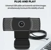 Computer Webcam with Built-in Microphone 2MP Full HD 1080P Widescreen Video Work Home Accessories USB Web Camera for PC