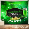 St.Patrick's Day Party Backdrop Tapisserie Tenture murale 150 * 150cm Polyester Irish Festival Photo Fond RRA11848