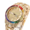 Ice-Out Bling Diamond Watch for Men Women Hip Hop Mens Quartz Watches Rostfritt Steel Band Business Wristwatch Man Unisex Gift2411