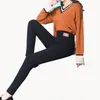 Winter Women's Warm Pants Plus Velvet Thicken Leggings Skinny Casual Cold-resistant Solid High Waist Large Size Female Leggings LJ201104