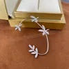 Moda Zircão deixa brincos de clipes de orelha sem piercing tassel Falso cartilagem clipe brincos para mulheres casamento festa jóias presentes