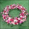 Dekorative Blumen Kränze Festliche Partei Supplies Home Garten Jarown Anpassen Hochzeit Künstliche Blume Reihe Rose Rot Blumen Kleine Ecke